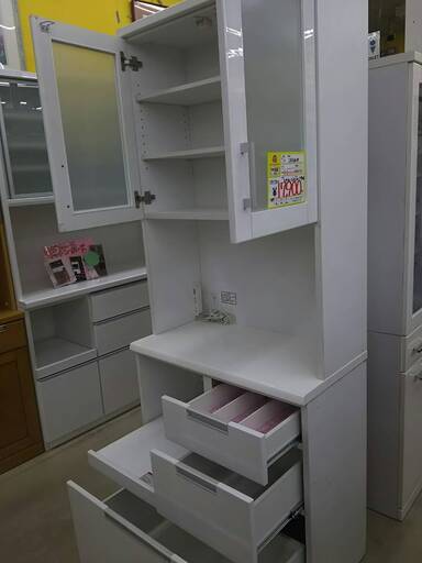 1127-04 2面食器棚 キッチンボード 80×42×200(cm) 福岡 糸島 唐津