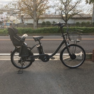 最終１台！特典多数！！★リヤチャイルドシ－トルーム＆ヘルメットプレゼント！ブリヂストン子供乗せ電動自転車ビッケモブｄｄ　ダ－クグレ－