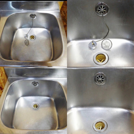 4347-0)業務用 ステンレス 二槽シンク W900D450H800 厨房機器 流し台  