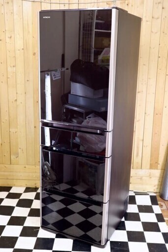 HITACHI 冷蔵庫　R-S4200D(XT) 2014年製　415L　クリスタルブラウン　5ドア　真空チルド　右開き　キッチン　料理　住まい