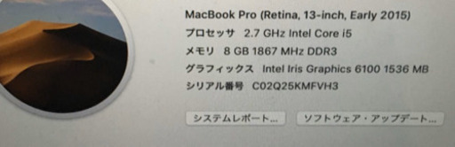 Mac MacBook Pro Retina 13inch Early 2015