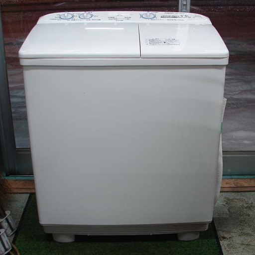 19N0120 C 札幌発 引取歓迎 AQUA/アクア AQW-N550 2槽式洗濯機 5.5kg 2015年製 中古