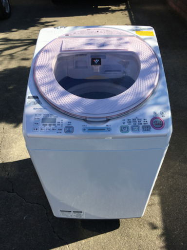 SHARP シャープ 洗濯乾燥機 8.0kg プラズマクラスター ES-TX840KS 2014年製 新品ふろ水ホース付き