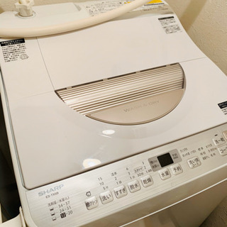 12月1日終了【美品】Sharp 縦型洗濯乾燥機 上開き 洗濯5.5kg/乾燥3.5kg × 1 ES-TX5B-N(ゴールド