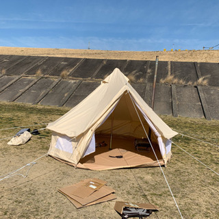 最終値下げ！】D&R ベルテント煙突孔付き 屋根と壁がコットン製！ 3〜5