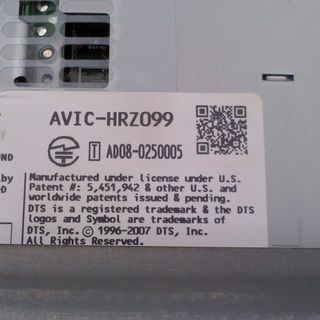値下げ　スズキ　ホンダ　ぽん付け可能　ステー　ハーネスつき　カロッツェリア 楽ナビ CD/DVD/地デジ対応 HDDナビ AVIC-HRZ099 