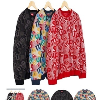 19FW シュプリーム Supreme  Scatter Text Crewneck