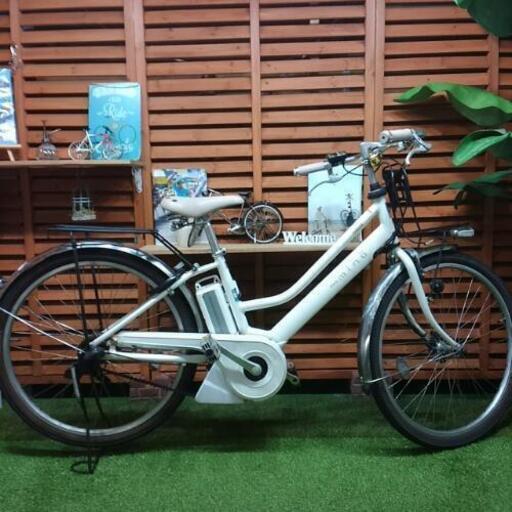 中古　アシスト自転車　ヤマハ　パスミナ　ホワイト