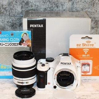 極上美品☆希少なホワイトスマホ転送＆手振れ補正ペンタックス k-x