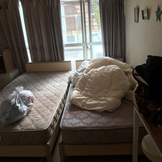 シングルベッド2個セットマットレス付き