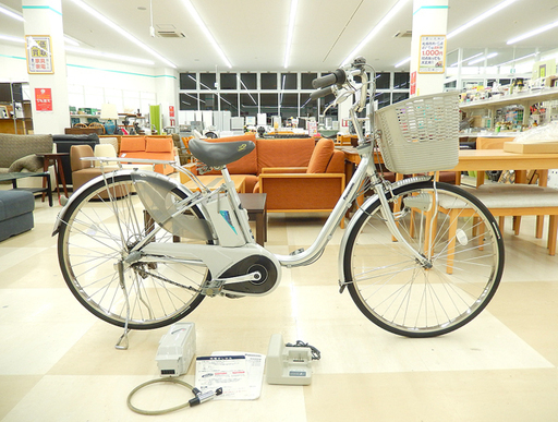 札幌市/清田区 パナソニック 電動ハイブリッド自転車 リチウムビビEX BE-EPE63 26インチ 3段切り替え 強アシスト バッテリー2個付き サイクリング
