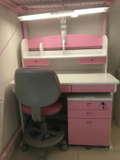 ピンク子供用学習机✨美品✨