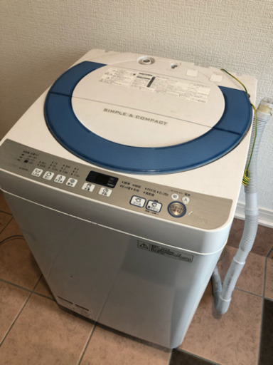 SHARP 7kg洗濯機 室内使用 3年半 取説有り 新品純正糸くずフィルター付き！