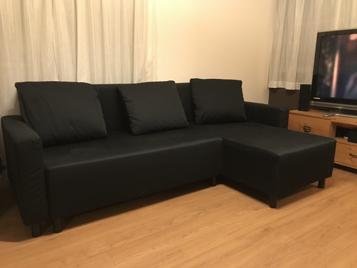 IKEA LUGNVIK ソファーベッド 黒 ブラック