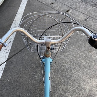 26インチ　BAA　マルキン自転車　マリンブルー　　前かご、LEDオートライトつき　鹿児島市 26インチ BAA マルキン自転車 マリンブルー 前かご、LEDオートライト