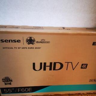 
【未開封】Hisense ハイセンス 4K対応 55V型液晶テレビ 55F60E　2019年製造モデル　保証書シール付き　新品　