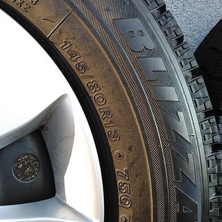 スタッドレスタイヤ 145/80R13 ブリヂストン 4本ホイール&ホイール 