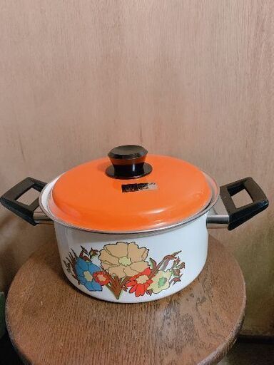 ホーロー鍋 昭和レトロ 新品