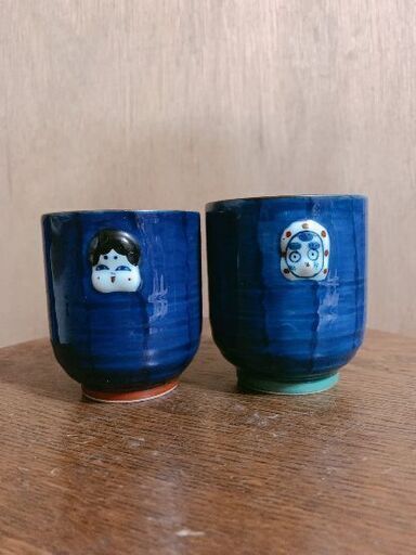 おかめひょっとこ 夫婦湯呑