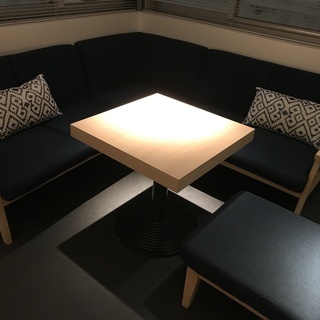 L字型ソファ＋テーブル＋オットマン＋クッション2個のセット