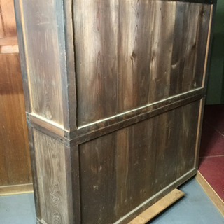 和家具　水屋　古民家　食器棚　 　幅139.8　　奥行43　　高さ150.5　 （ｃｍ）　水屋箪笥