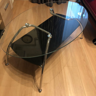 ニトリガラステーブル、IKEAハンガーラック
