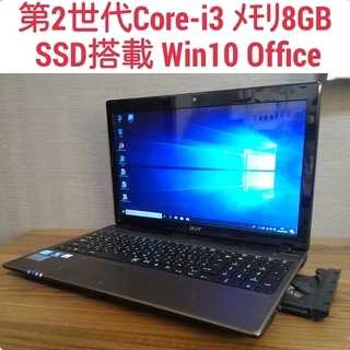 第2世代Core-i3 メモリ8G SSD64G 外付けHDD3...