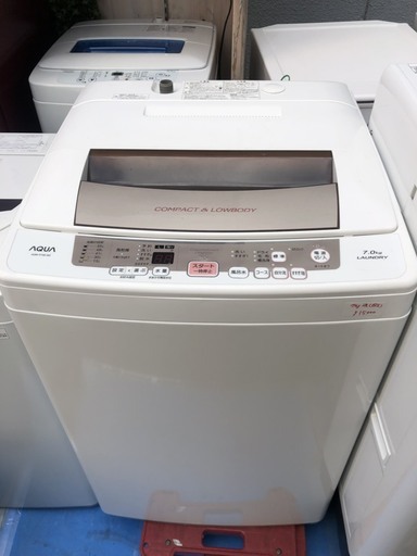 ☆中古 激安！！ AQUA　全自動電気洗濯機　7kg　AQW-P70E　2016年製　￥15,000！！