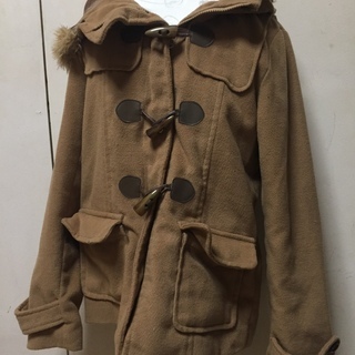 ブラウン系ファー付きダッフルコート