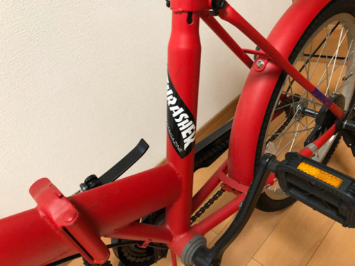 美品☆ミモレット　折り畳み自転車　赤