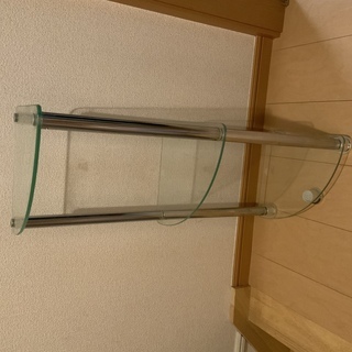 ガラス製コーナーシェルフ（3段）
