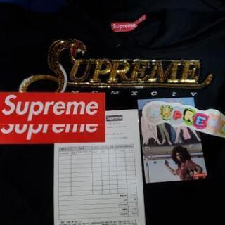 シュプリーム　sequin viper hooded sweatshirt