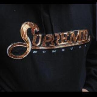 シュプリーム　sequin viper hooded sweatshirt
