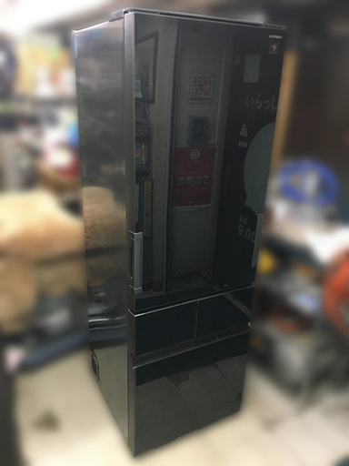 【自社配送は札幌市内限定】値下げ！ シャープ プラズマクラスター 冷凍冷蔵庫 両開きガラスドア 410L 2016年製 SJ-GT41B-B