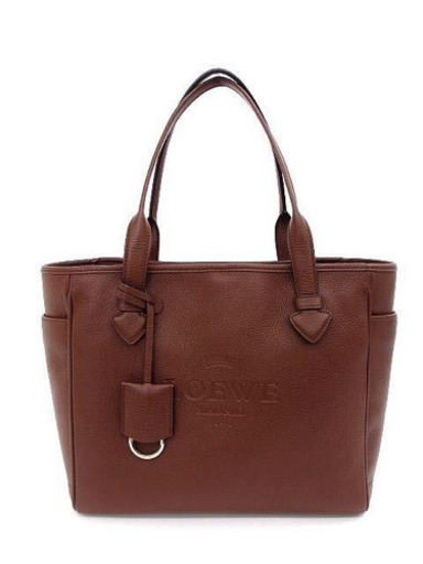 美品 ロエベ LOEWE ヘリテージ レザー スモールトート タンブラウン
