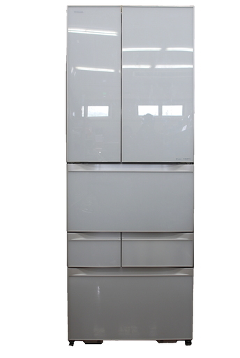 【6ヶ月保証】TOSHIBA (トウシバ) 6ドア冷蔵庫 GR-G51FXV 2014年製 510L VEGETA