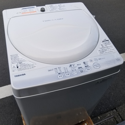 TOSHIBA　東芝電気洗濯機AW-42SM　2014年製　4.2kg