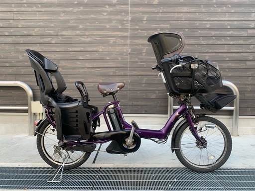 地域限定　ブリヂストン　アンジェリーノプティット　新基準　三人乗り　紫　ギュットミニ　キッスミニ　神戸市　電動自転車