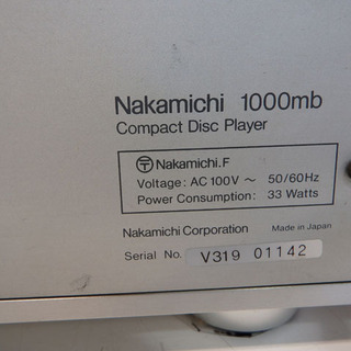 キャッシュレス決済対応』動作OK☆ナカミチ/Nakamichi 1000mb CD トランスポート/ミュージックバンク 希少 -