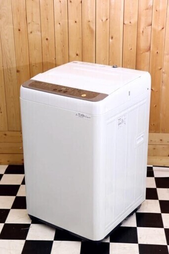 配達込み　全自動洗濯機　Panasonic NA-F60PB11 2018年製　6.0kg　ブラウン　ビッグウエーブ洗浄　住まい　洗濯