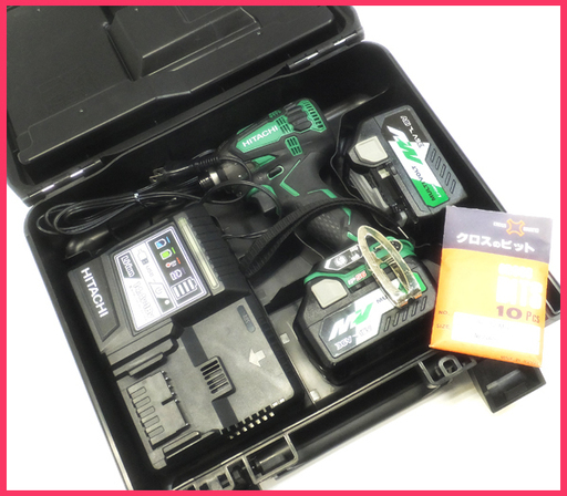 [K1204D] 美品 日立工機 36V コードレスインパクトドライバ WH36DA バッテリー2個付 動作品 電動工具 大工道具