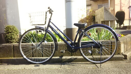 【一旦停止】使用約1ヶ月　自転車 27インチ シマノ製6段変速ギア付き シティサイクル　#ママチャリ、オバチャリ、かご付き、カゴ付き