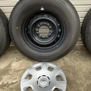200系ハイエース５型ダークプライムⅡ新車取り外しホイール&タイヤ4本セット