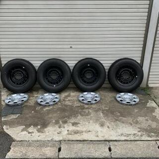 200系ハイエース５型ダークプライムⅡ新車取り外しホイール&タイヤ4本セット