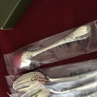 ⑲【クリストフル シルバーコーヒースプーンセット】マーレ 新品未使用