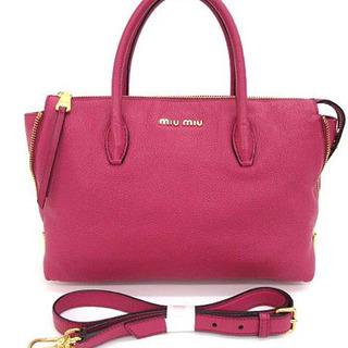 ミュウミュウ 仕え マドラス ハンドバッグ ショルダーバッグ 2way CUOIO 