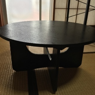 （明日12/7まで）円形テーブル 座卓 直径60センチ 木製