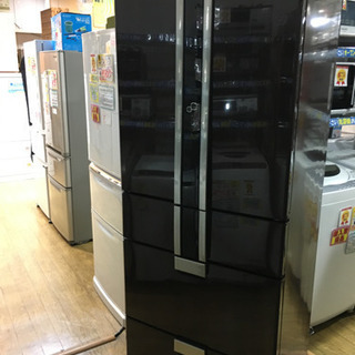 美品 SHARP シャープ 501Lフレンチドア冷蔵庫 SJ-HD50P-T 2007年製 日本製 お買い得 ウッドデザイン