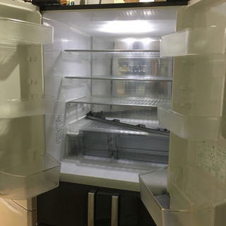 美品 SHARP シャープ 501Lフレンチドア冷蔵庫 SJ-HD50P-T 2007年製 日本製 お買い得 ウッドデザイン