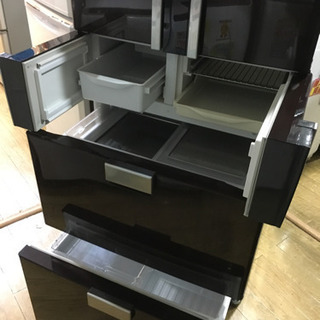 美品 SHARP シャープ 501Lフレンチドア冷蔵庫 SJ-HD50P-T 2007年製 日本製 お買い得 ウッドデザイン